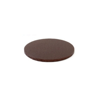 Cake Drum Rond Bruin - 25 cm**