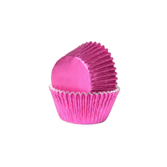 Cupcake Cups Roze Folie 50st.
