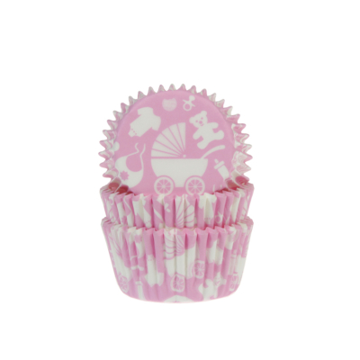 Cupcake Cups Baby uitzet Roze 50x33mm