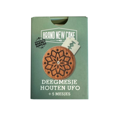 BrandNewCake Deegmesje Houten UFO (incl. 5 mesjes)