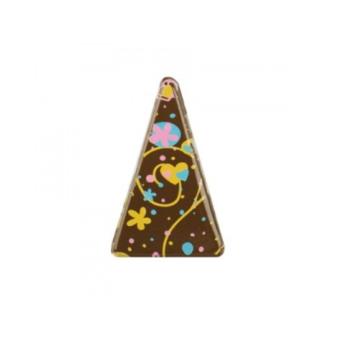 Chocolade Decoratie driehoek 'Happy'