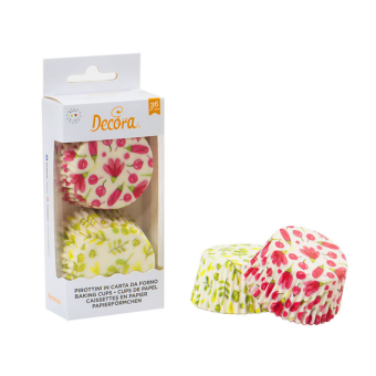 Decora Cupcake Cups Aquarel Bloemen 36st.**