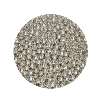 FunCakes Crispy Choco Pearls - Metallic Silver 60g