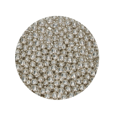 FunCakes Crispy Choco Pearls - Metallic Silver 60g