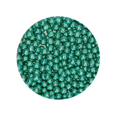 FunCakes Crispy Choco Pearls - Metallic Green 60g