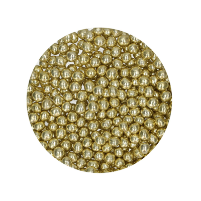 FunCakes Crispy Choco Pearls - Metallic Yellow 60g