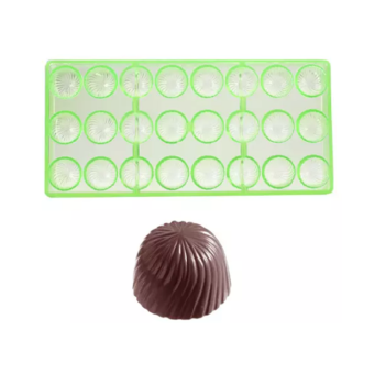 Bonbonvorm Rond met relief Chocolate World 21x