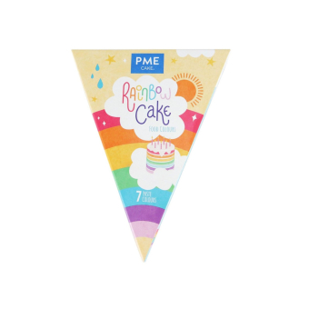 PME Rainbow Cake Kleurstof Paste Set/7