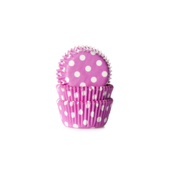 Cupcake cups Mini  Roze Stip - 60 stuks HoM