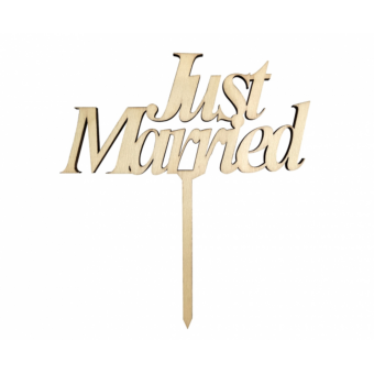 Taarttopper Hout - Just Married 