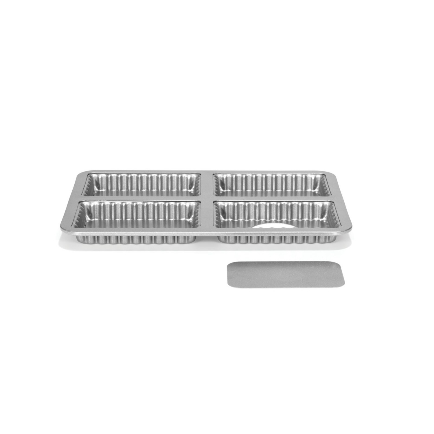 Patisse Silver-Top Mini Quichevorm Losse bodem 4 vaks 13x8cm