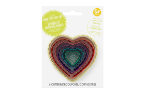 Wilton Dubbelzijdige Uitstekers Hart Set/6