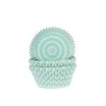 Cupcake Cups Chevron Mint 50st