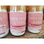 Cadeaufles Frambozencake 'Met liefde'