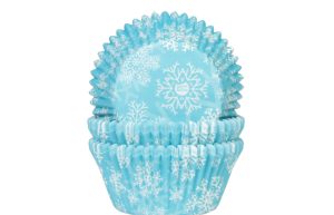 Cupcake Cups Sneeuw Kristal Blauw (Frozen) 50x33mm. 50st