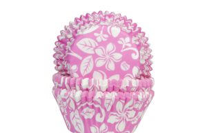 Cupcake Cups Aloha bloem Roze 50st.
