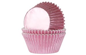 Cupcake Cups Mini Folie Baby Roze 36st.