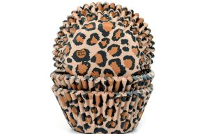 Cupcake Cups Luipaard Bruin 50st.