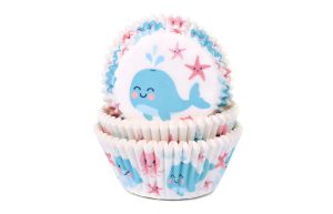 Cupcake Cups Walvis/Gender Reveal 50st.