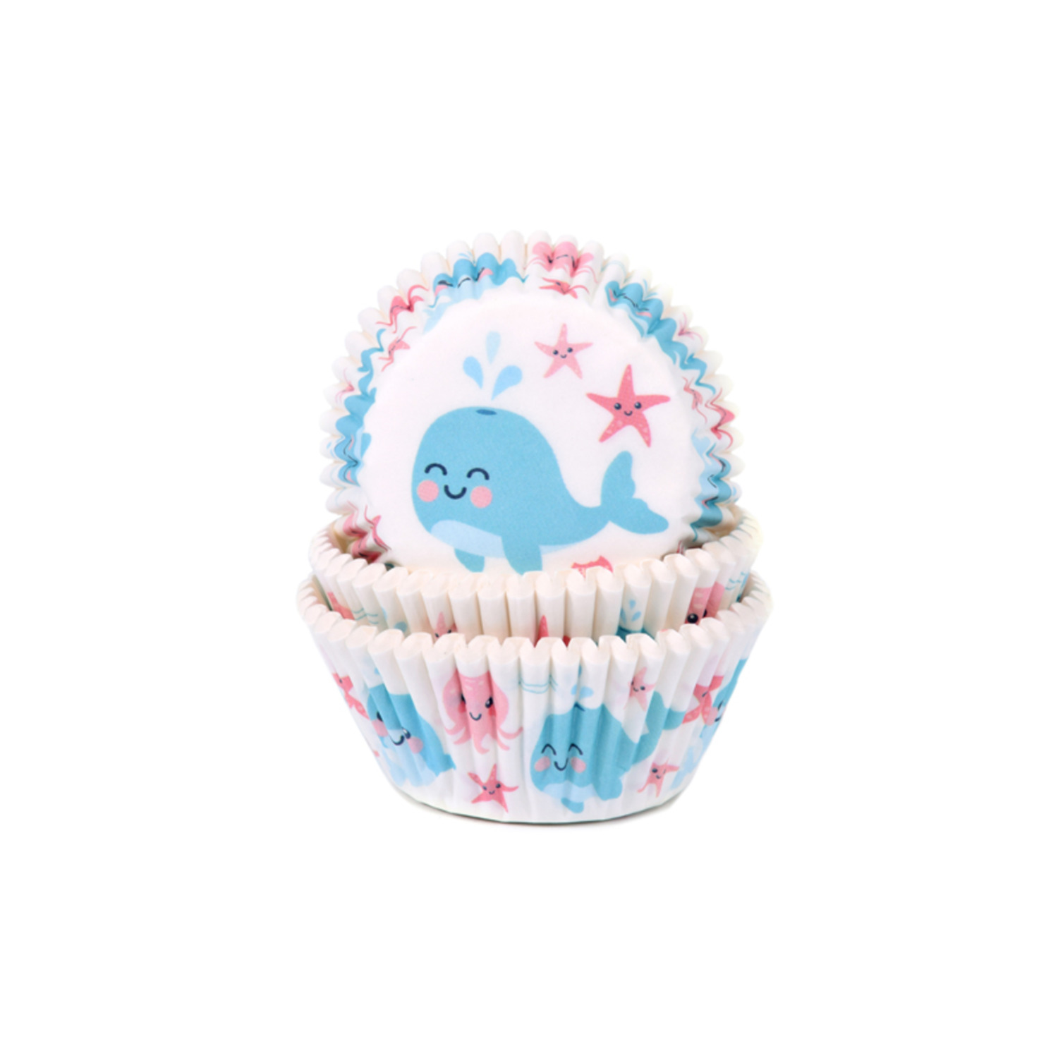 Cupcake Cups Walvis/Gender Reveal 50st.