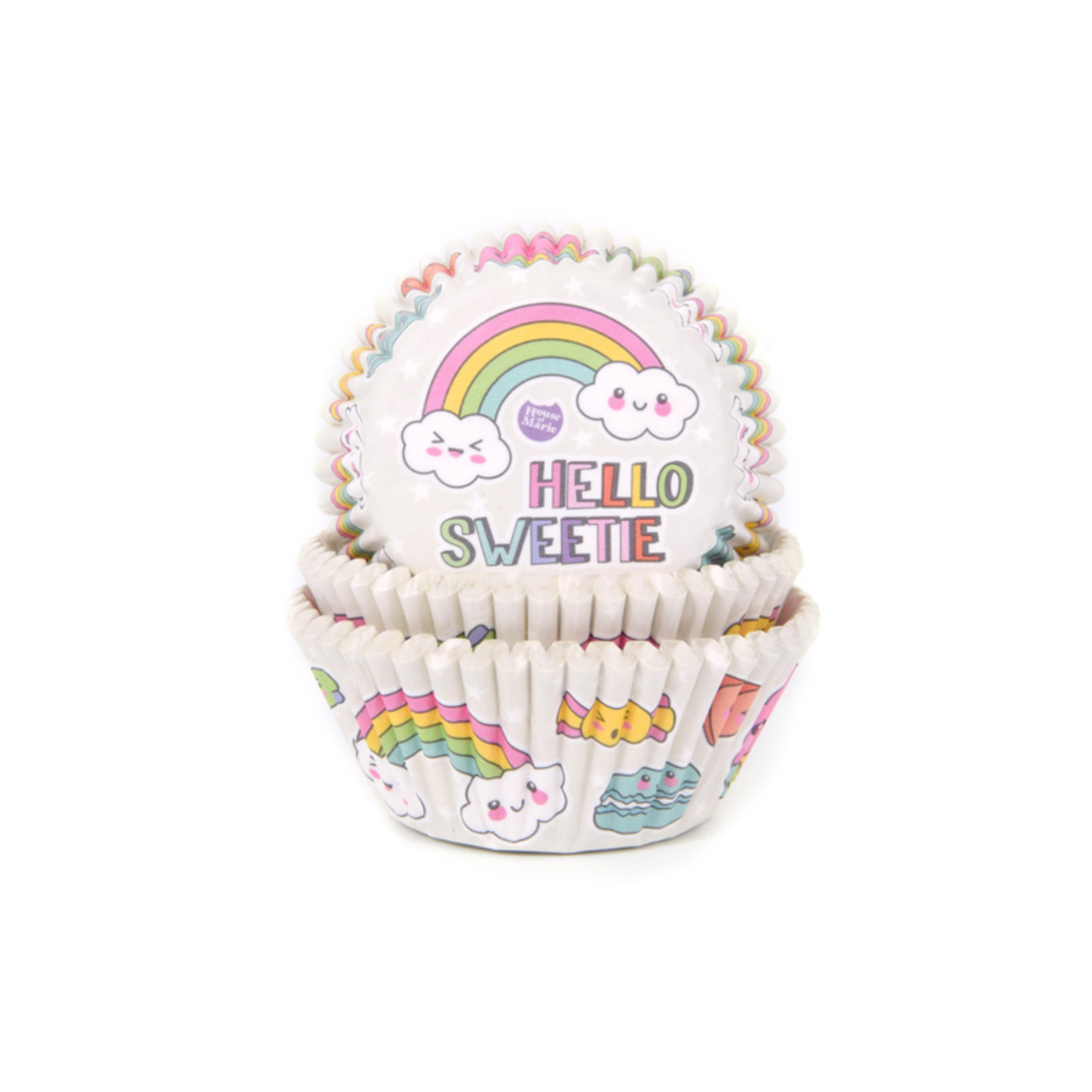 Cupcake Cups Regenboog 50st.