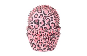 Cupcake Cups Luipaard Roze 50st.