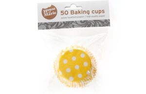 Cupcake Cups Stip Geel 50st
