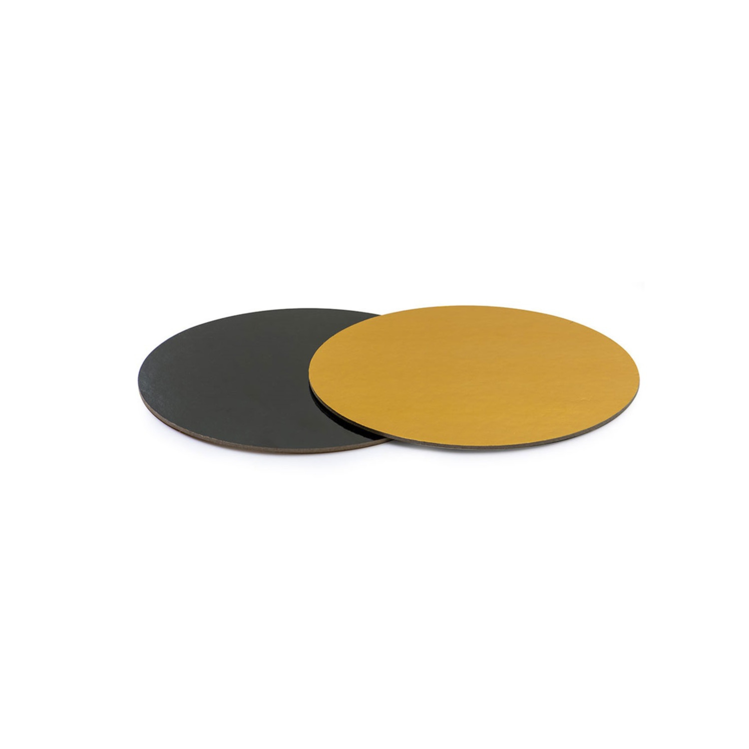 Cake Board Rond Goud/Zwart - 20 cm x 3mm
