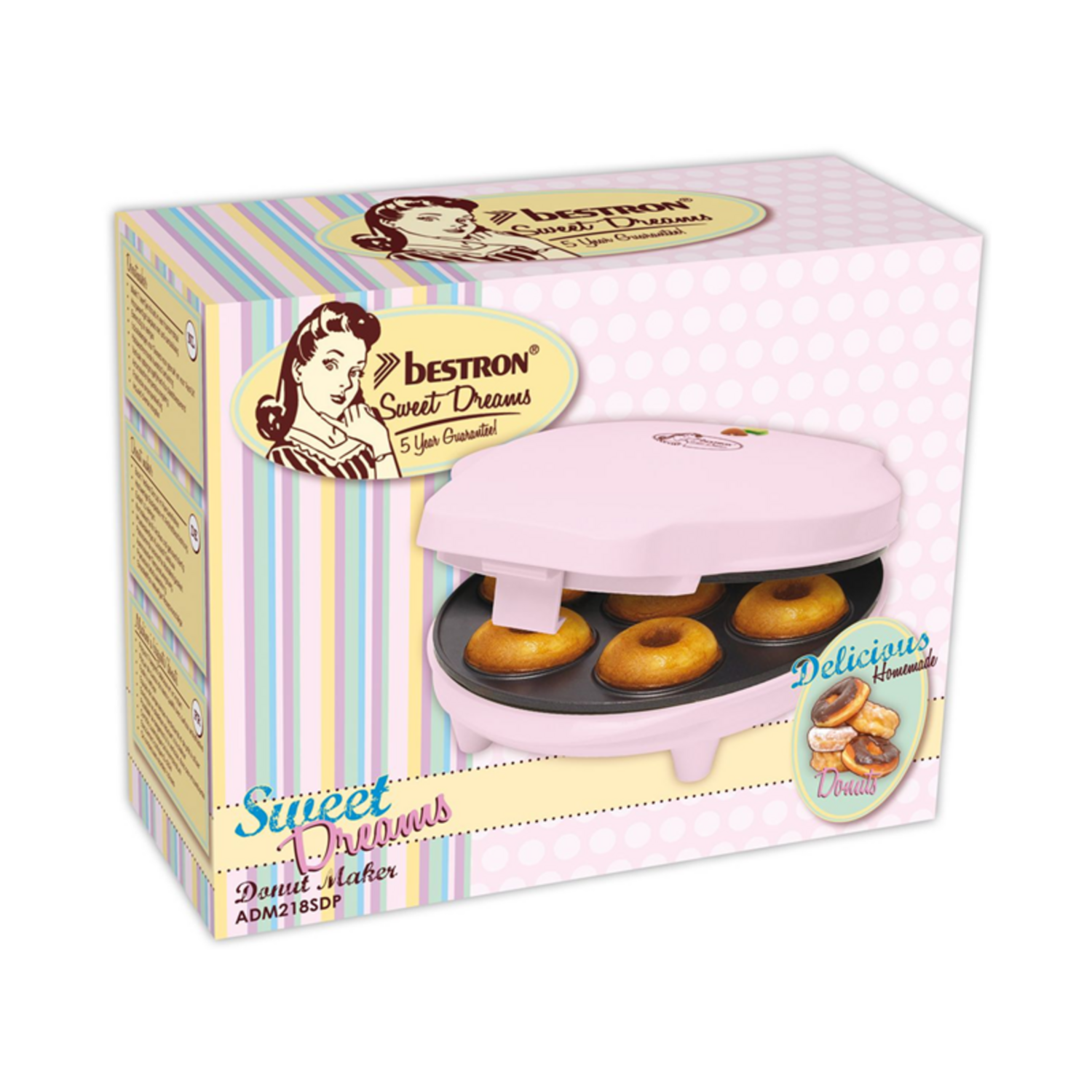 Bestron Donut Maker Roze