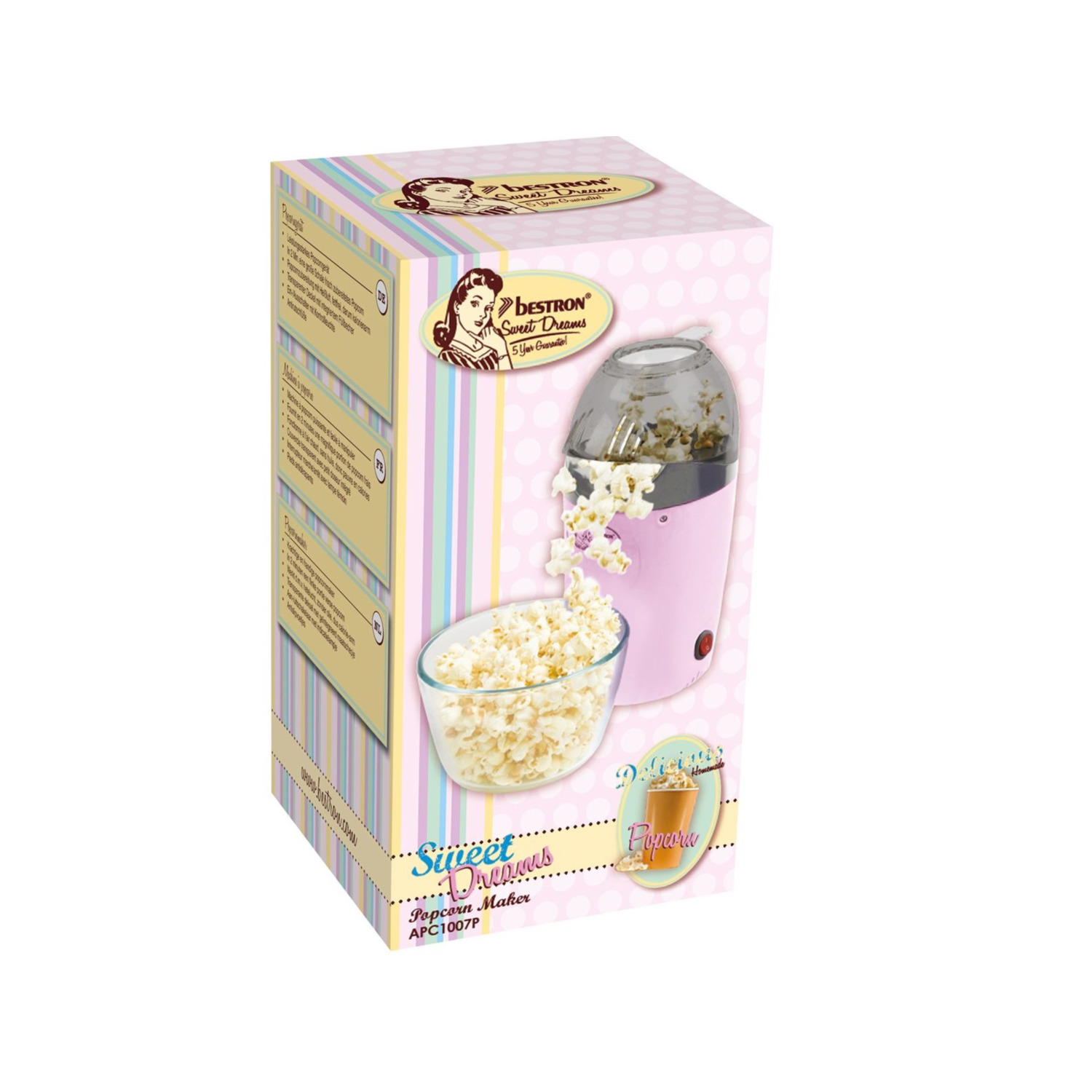 Bestron Popcornmaker Roze