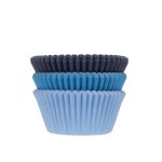 Cupcake Cups Blauw Assortiment 75st.