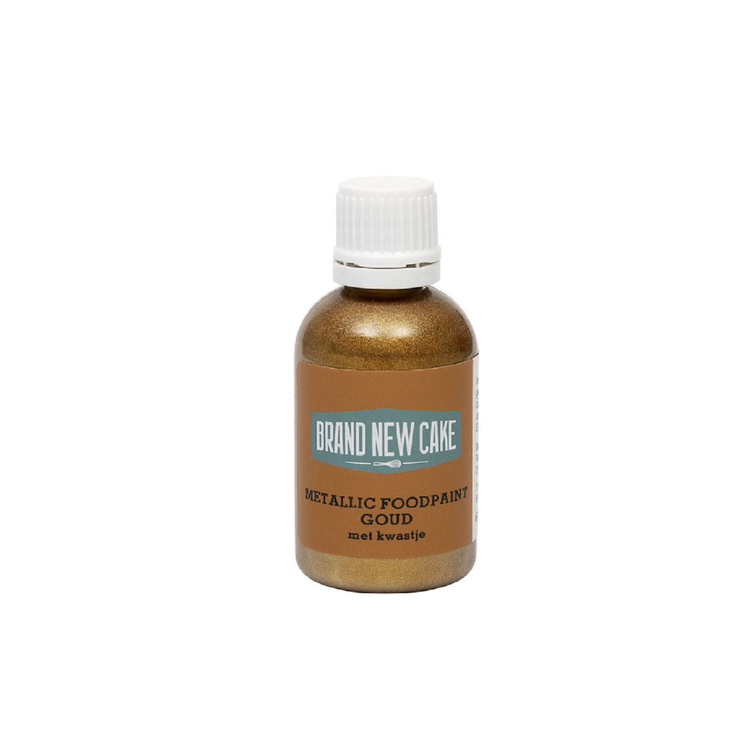 BrandNewCake Metallic Food Paint Goud met Kwastje 60g