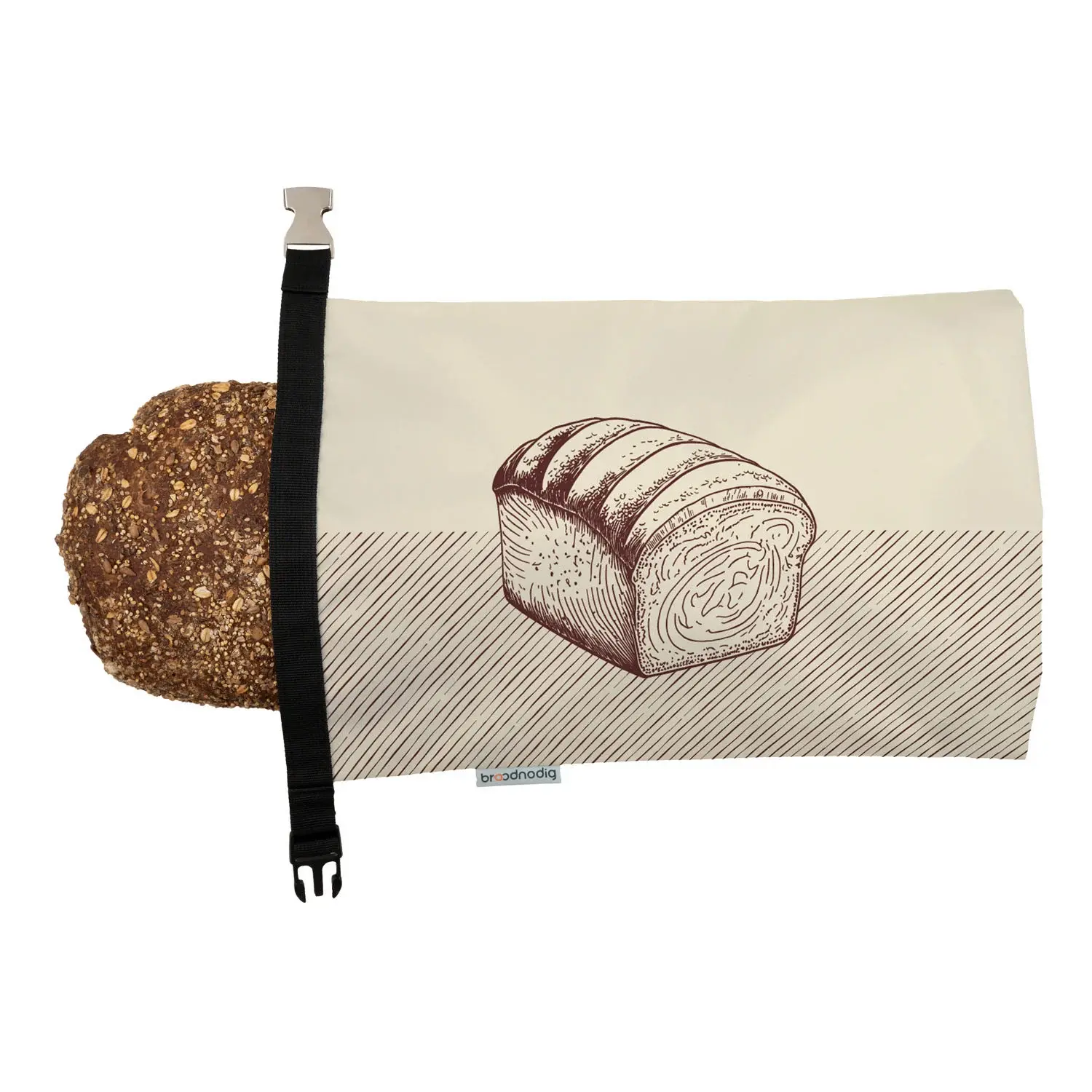 BrandNewCake Herbruikbare Broodzak Brood motief 44x30cm