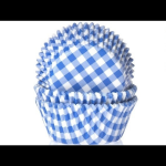 Cupcake Cups Boerenbont Ruit Blauw 50 stuks