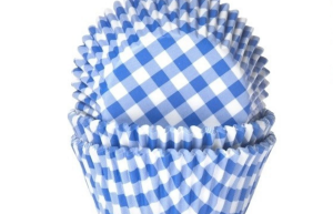 Cupcake Cups Boerenbont Ruit Blauw 50 stuks