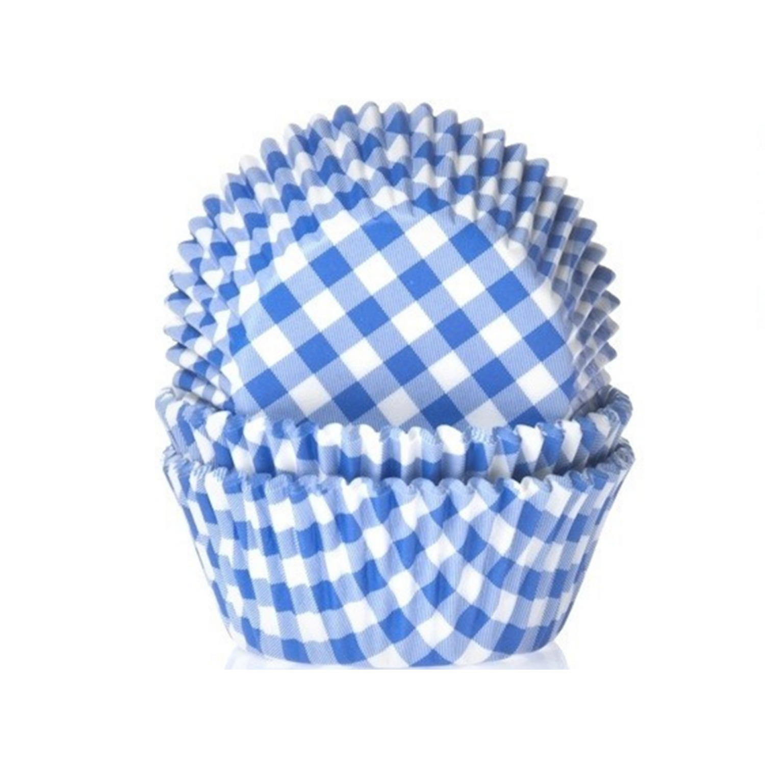 Cupcake Cups Boerenbont Ruit Blauw 50 stuks