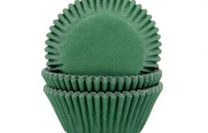 Cupcake cups Donker groen - ca. 20 stuks