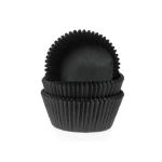 Cupcake Cups mini Zwart 35x23mm. - ca. 20 stuks