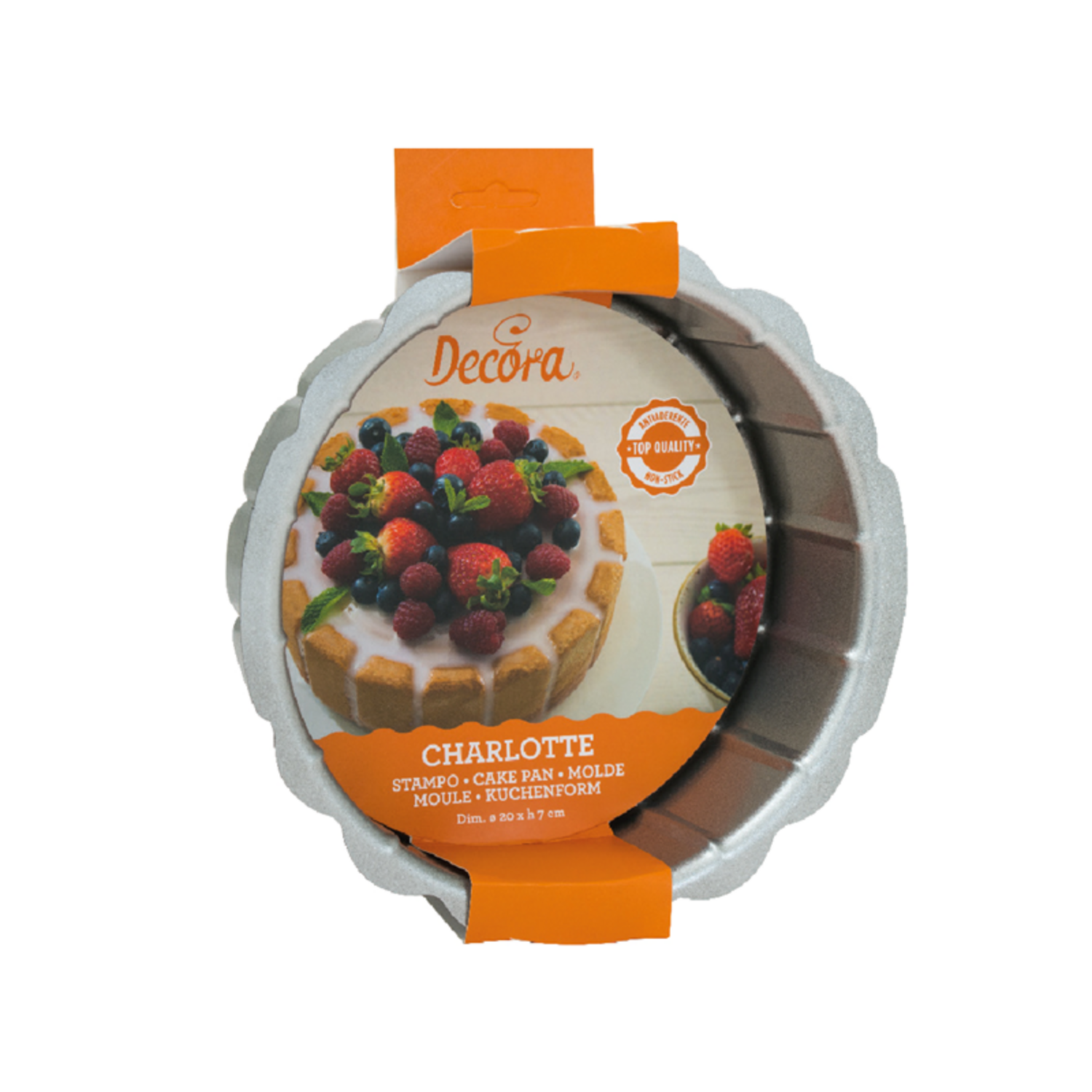 Decora Tulbandvorm Anti-kleef Charlotte Ø20 x7 cm**