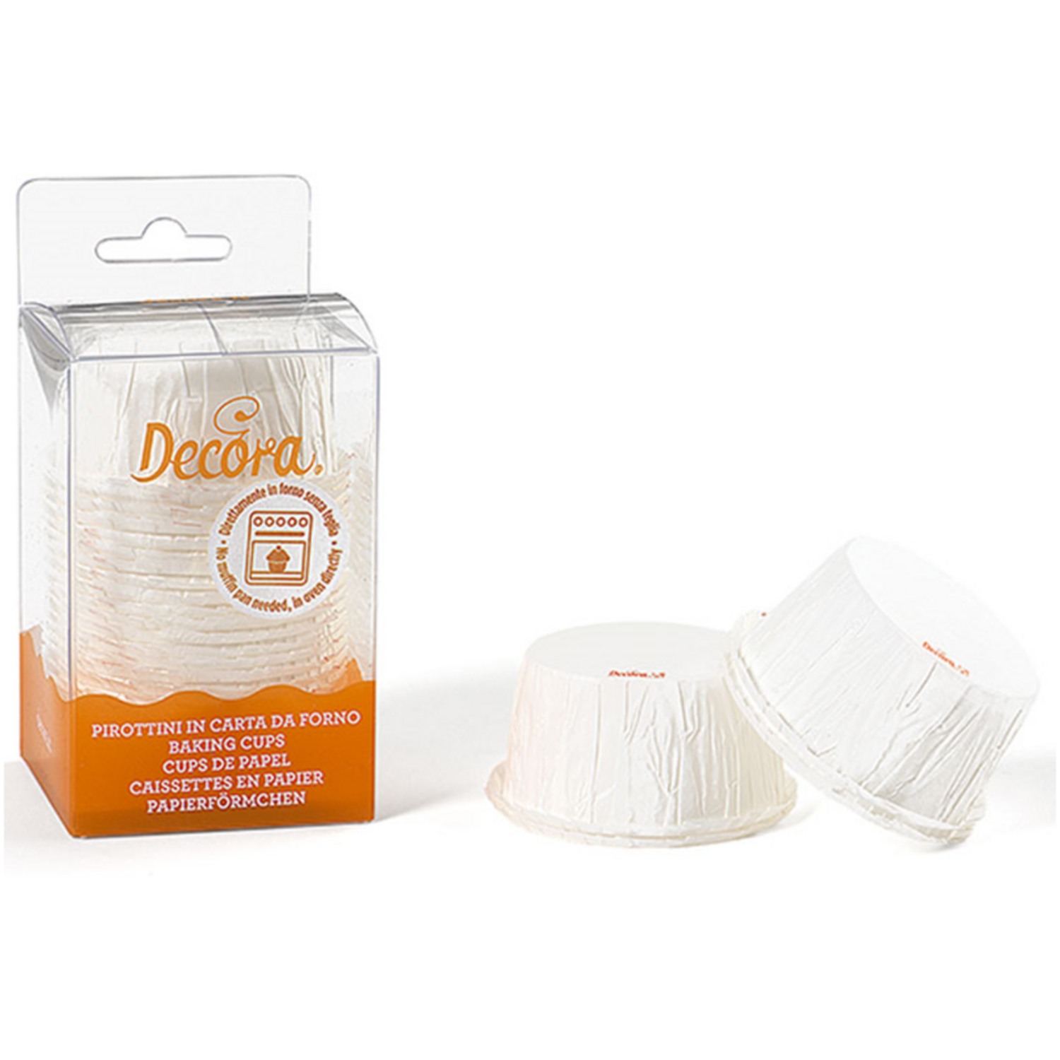 CupCake Cups Wit Geplooid 25 st. 55x35 mm