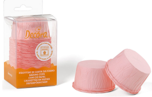 CupCake Cups Roze Geplooid 25 st. 55x35 mm