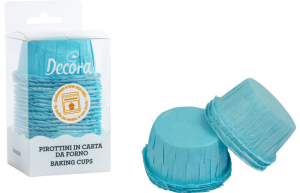 Decora Cupcake Cups Geplooid Licht Blauw 25st.