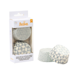 Decora Cupcake Cups Geometrie Zilver 36 st.**