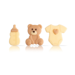 Chocolade decoratie Newborn Baby 6 stuks