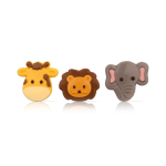 Chocolade decoratie Safari Dier 6 stuks