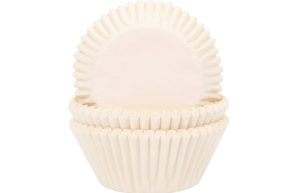 Cupcake Cups Effen Ivoor 50st