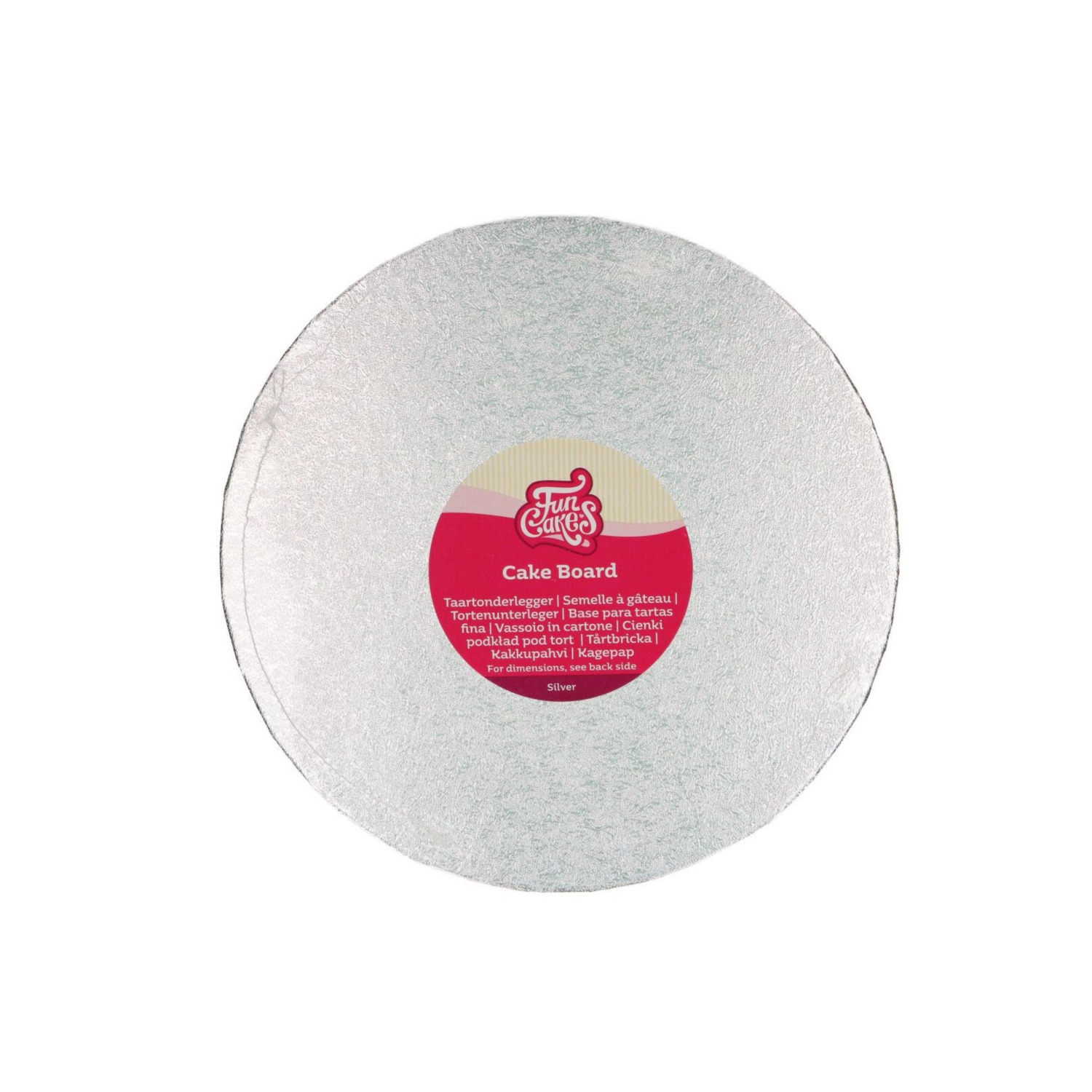 Cake Board Rond Zilver - 25 cm