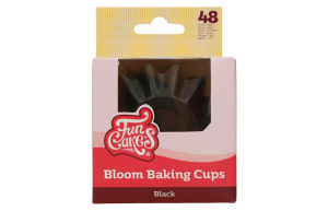FunCakes Bloom Baking Cups - Zwart pk/48