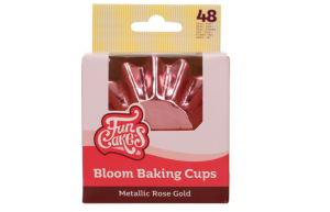 FunCakes Bloom Baking Cups - Metallic Rosé Goud pk/48