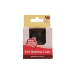 FunCakes Folie Baking Cups - Metallic Zwart pk/48